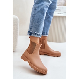 Stivali Wellington Da Donna Con Inserti Elastici, Marrone Ciariel beige 2