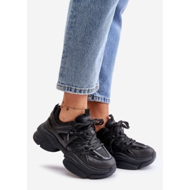 Sneakers Da Donna Con Suola Massiccia, Amoserna Nera nero 1