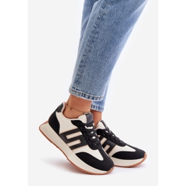 Sneakers da Donna, Scarpe Sportive con Plateau, Thari Nero 1