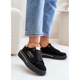Sneakers Platform Da Donna Con Cuori Nero Avirorae 2