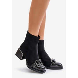 S.Barski Stivali Eleganti Con Tacco Alto Da Donna Con Decorazione, Nero MR880-127 1