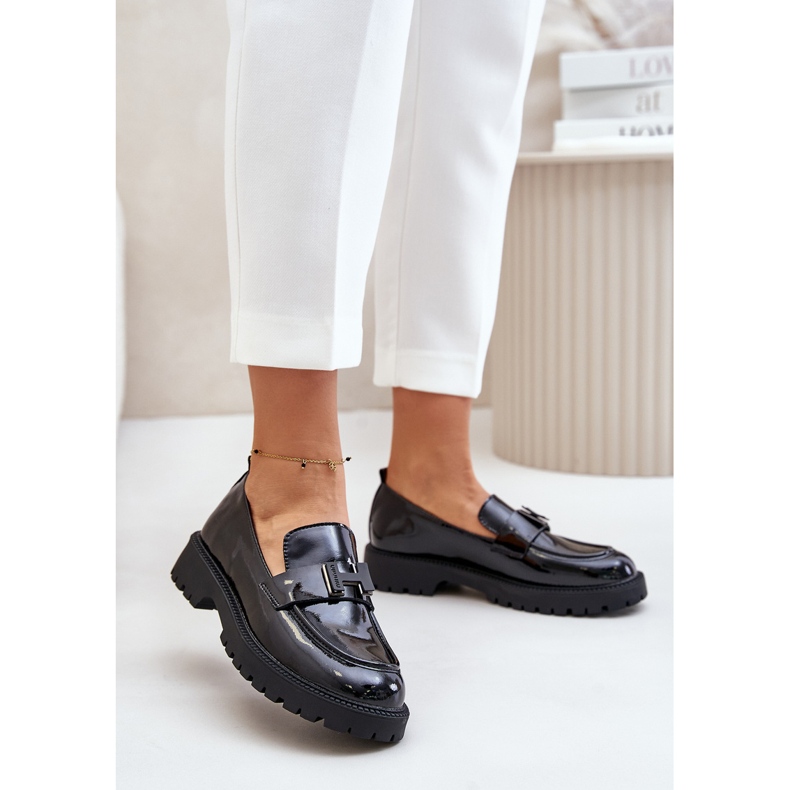 Mocassini in Vernice da Donna Vinceza 62187 Nero 2