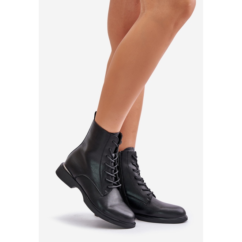 Stivali da lavoro isolati da donna in pelle naturale Vinceza 66691 Nero 1