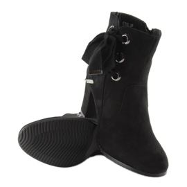 Stivali neri con tacco alto C100 neri nero 1