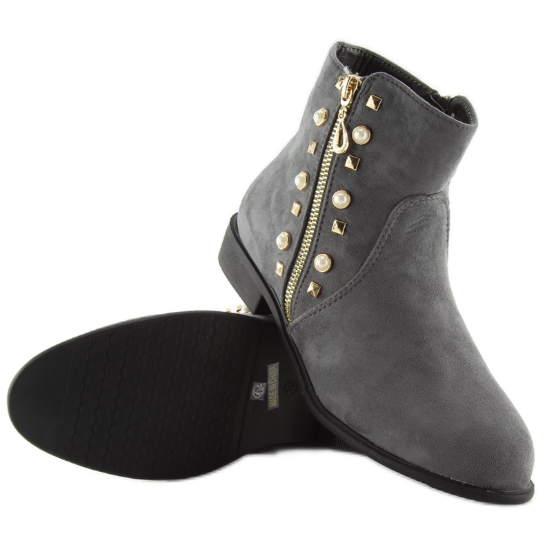 Stivali con perle grigie 30708 grigio 2