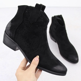 Stivali da cowboy isolanti da donna, Potocki neri SZ12189 nero 1