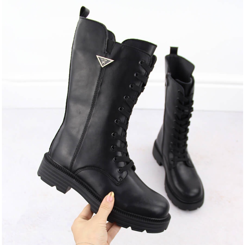 Stivali da lavoro da donna in pelle nera Filippo DBT6302 nero 1