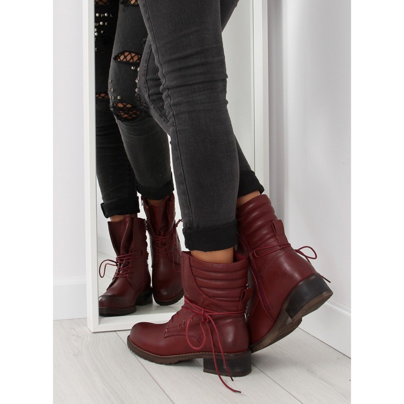 Stivali bordeaux 9560 Vino multicolore rosso 2