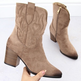 Stivali da cowboy isolanti beige Vinceza da donna 1