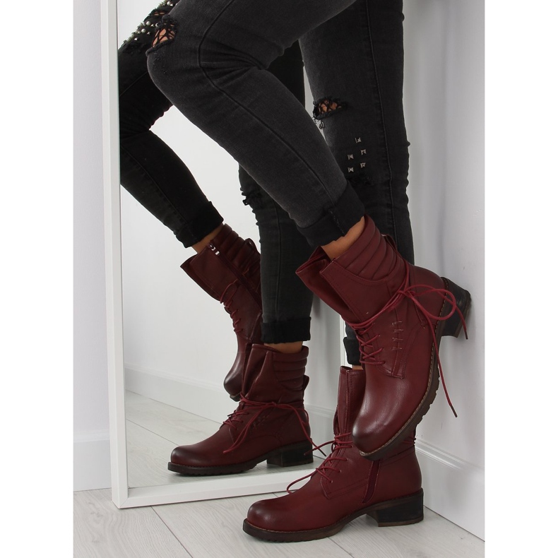 Stivali bordeaux 9560 Vino multicolore rosso 1