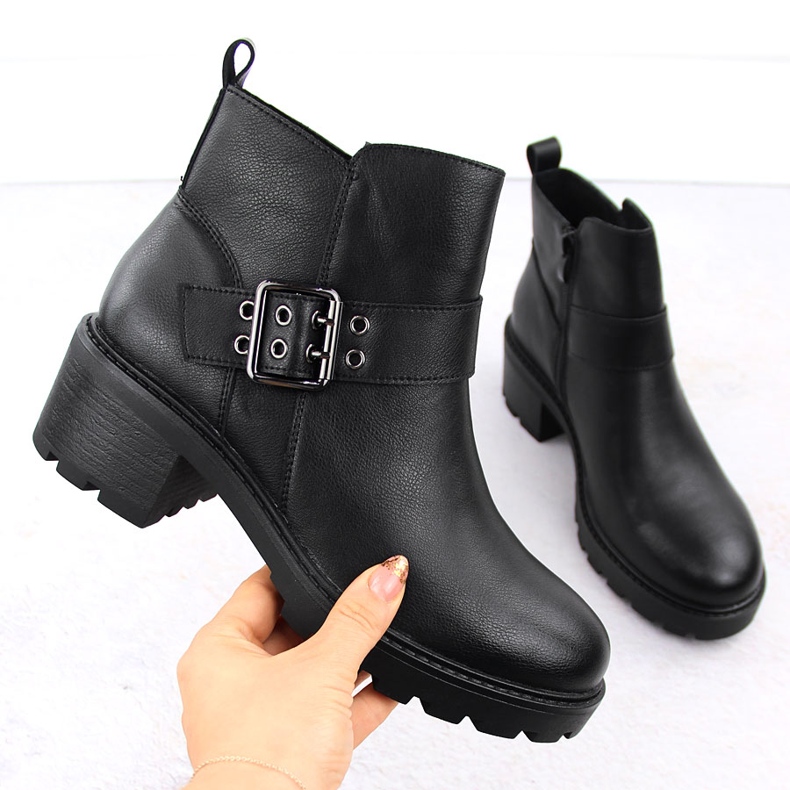 Stivaletti isolanti in pelle da donna, neri, Sergio Leone BT720-S nero 1