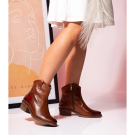Stivali texani da donna in pelle di cammello Butdam KW-1 marrone 1