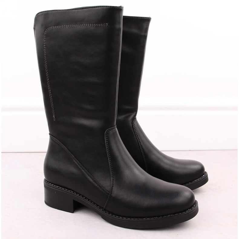 Stivaletti da donna in pelle nera by Sergio Leone BT287-S nero 1