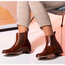 Stivaletti Chelsea bassi in pelle di cammello Butdam Stw marrone 2