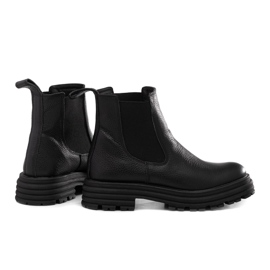 Stivaletti Chelsea con suola spessa, in pelle Butdam Wos nera nero 1