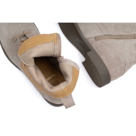 BUTDAM Stivaletti stringati da donna in pelle Trw, beige 1