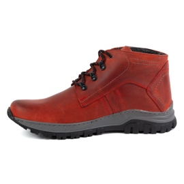 Olivier Scarpe invernali da uomo in pelle 119GT rosse rosso 1