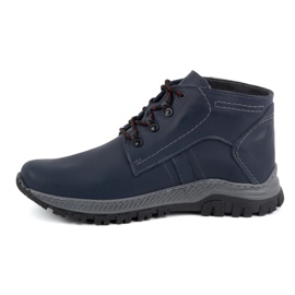 Olivier Scarpe invernali da uomo in pelle 119GT, blu navy 1