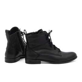 Stivaletti stringati da donna in pelle nera BUTDAM Trw nero 1