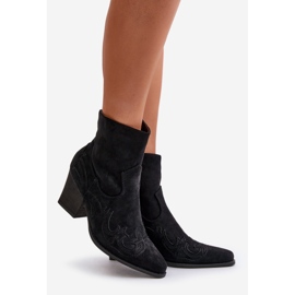 Stivali texani con tacco alto, Eco suede, Arabelline nere nero 1