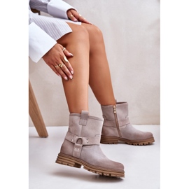 Stivali Bassi da Donna in Pelle Scamosciata Lewski 3610 Cappuccino beige 1