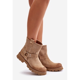 Stivaletti Bassi da Donna in Pelle Scamosciata Lewski 3610 Beige 1