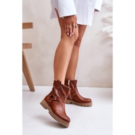 Stivali Bassi in Pelle da Donna Lewski 3610 Marrone 2