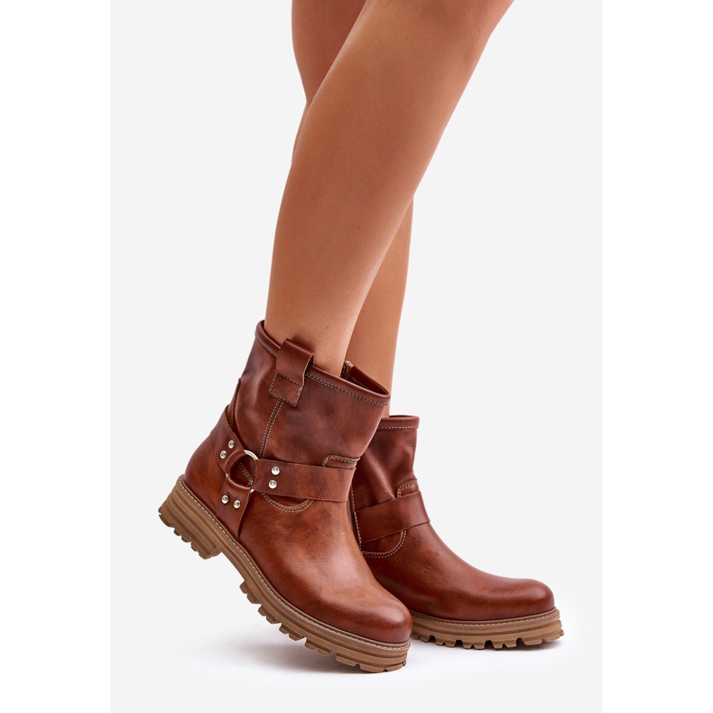 Stivali Bassi in Pelle da Donna Lewski 3610 Marrone 1