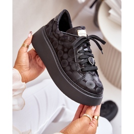 Scarpe sportive in pelle sulla piattaforma Maciejka 06191-42 Nere nero 2