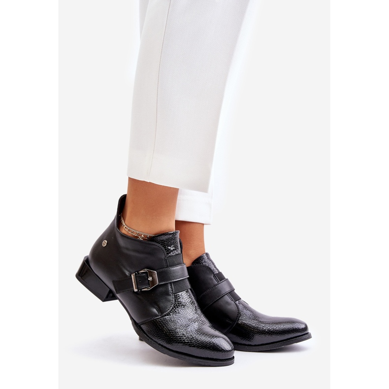 Stivaletti Bassi In Pelle Con Cerniera Maciejka 06692-01 Nero 1