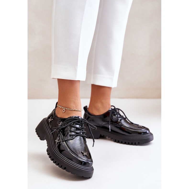 Scarpe da Donna in Vernice Con Decori Pelle Naturale Artiker 55C1011 Nero 2