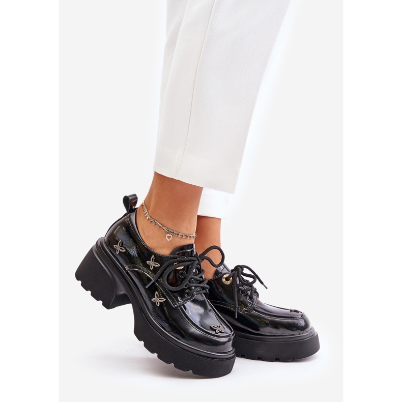 Scarpe da Donna in Vernice Con Decori Pelle Naturale Artiker 55C0419 Nero 1