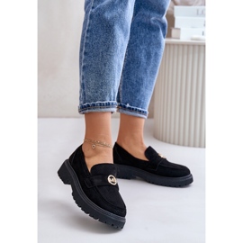 Mocassini Brogues da Donna Con Dettaglio Oro, Arilva Nera nero 1