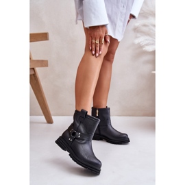 Stivali Bassi in Pelle da Donna Lewski 3610 Neri nero 2