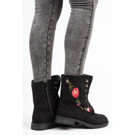 Sport Borse in camoscio ricamate nero 2
