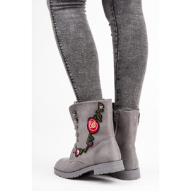 Sport Borse in camoscio ricamate grigio 1
