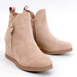 Stivaletti con zeppa in camoscio Paxten Khaki beige 1