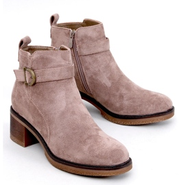Stivaletti Duncans Khaki con tacco basso beige 1