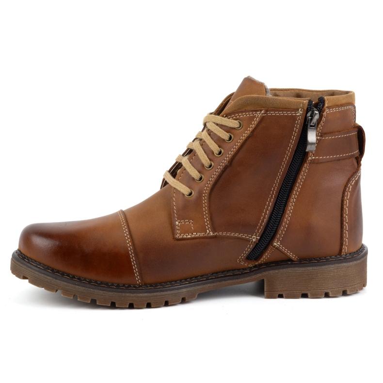 Olivier Scarpe invernali da uomo Stivaletti stringati 136GT marrone 1