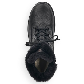 Stivali da donna in pelle nera isolante Remonte R8480-01 nero 1