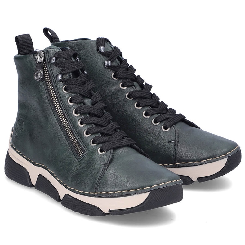 Comodi stivaletti da donna verdi Rieker 45920-54 verde 2