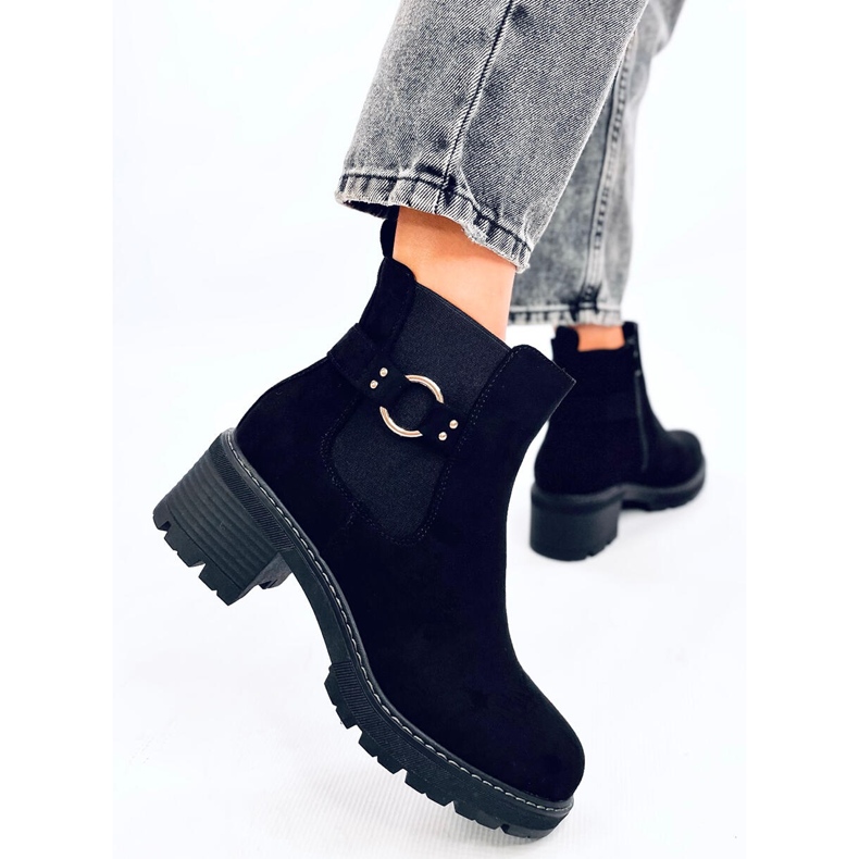 Stivaletti Chelsea Airon neri con tacco basso nero 2