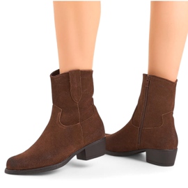 Stivali texani da donna in pelle marrone by Sergio Leone BT284-S 1