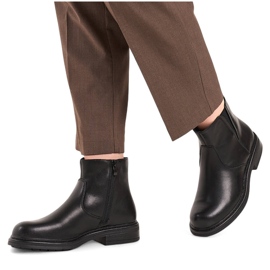 Stivaletti Chelsea da donna in pelle, neri isolanti, Sergio Leone BT345-S nero 1