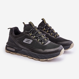 Scarpe sportive da uomo con plateau nere Idama nero 1