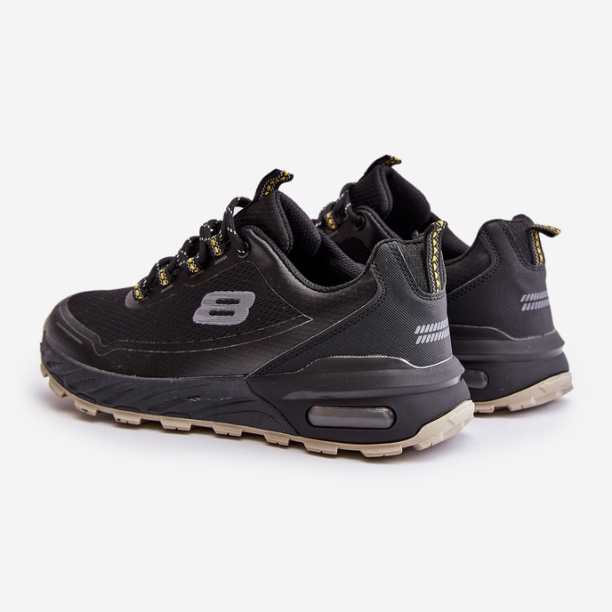 Scarpe sportive da uomo con plateau nere Idama nero 2