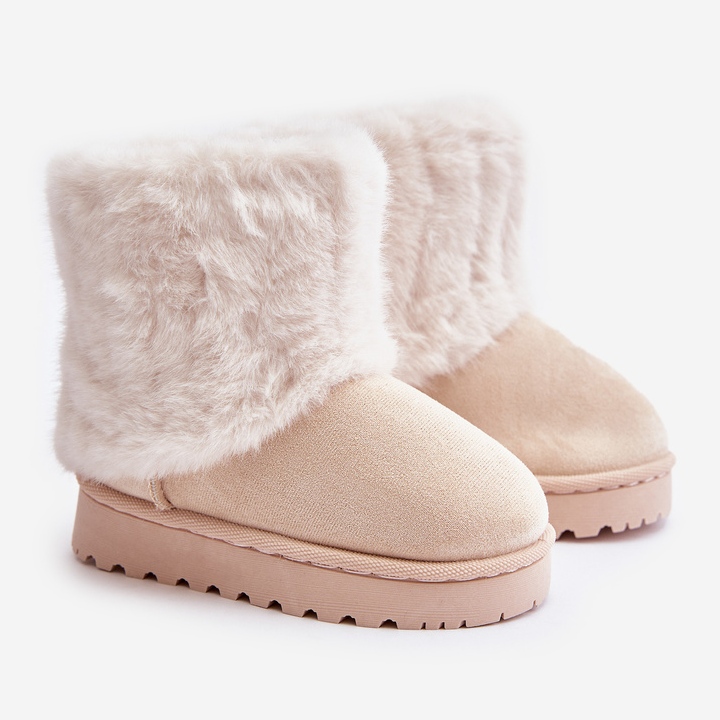 Doposci per bambini con pelliccia, Crisie beige chiaro 1