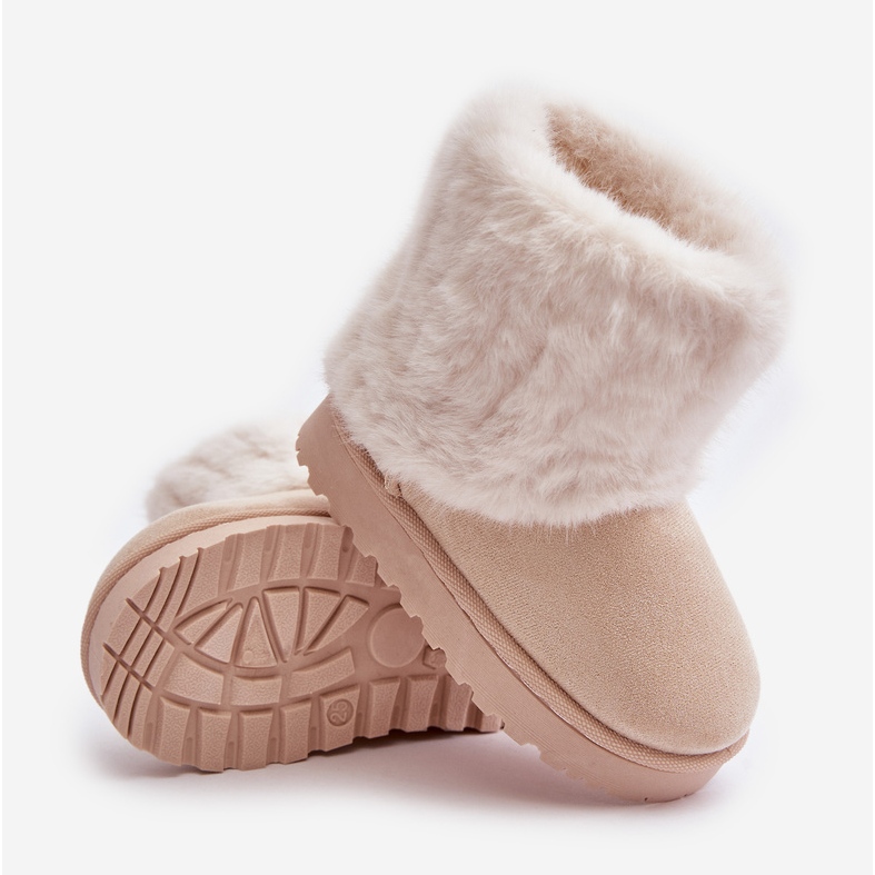Doposci per bambini con pelliccia, Crisie beige chiaro 2