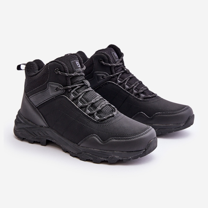 Scarpe da trekking leggere da uomo isolate McBraun, nere nero 1