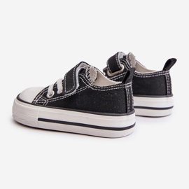 Sneakers da bambino in tessuto con velcro, Nero Daloma 2
